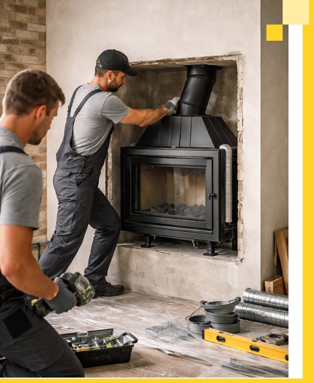 Установка каминных топок в Сергиеве Посаде: монтаж, подключение
