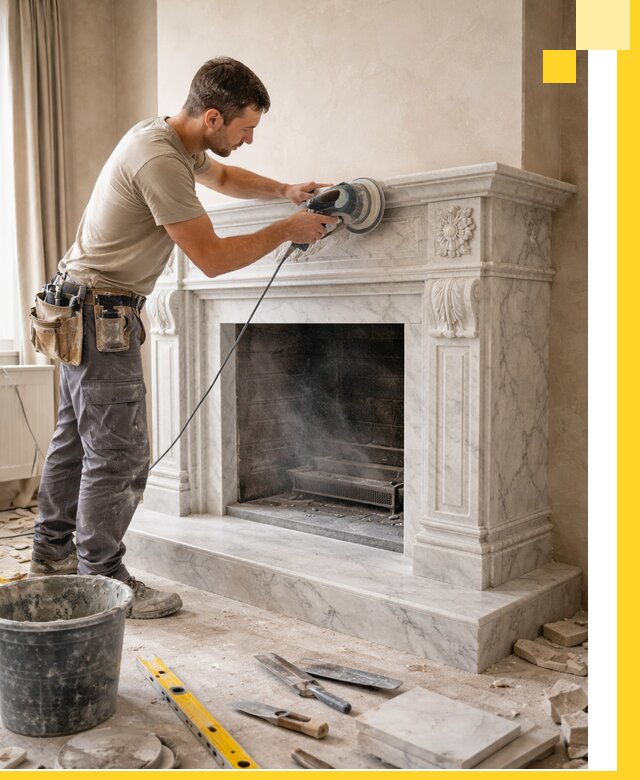 Изготовление и установка мраморных каминов в Сергиеве Посаде под ключ