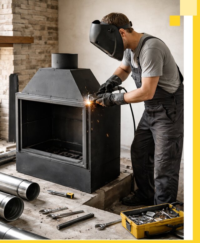 Продажа и установка металлических каминов в Сергиеве Посаде под ключ