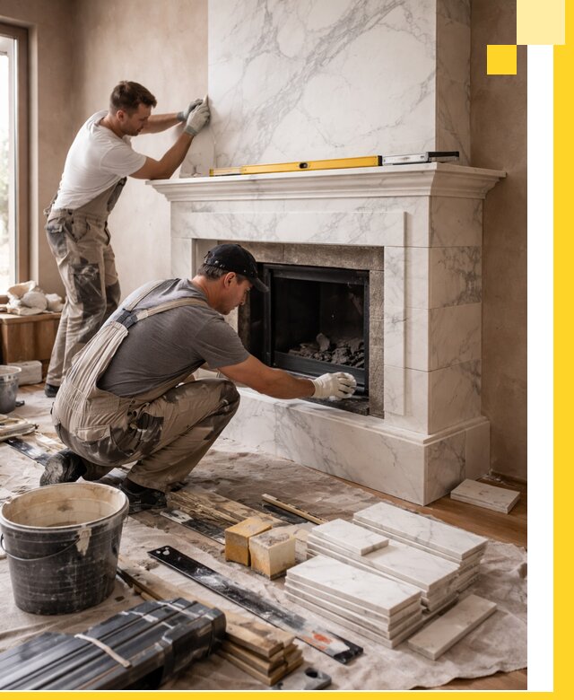 Отделка каминов в Сергиеве Посаде качественные облицовочные работы