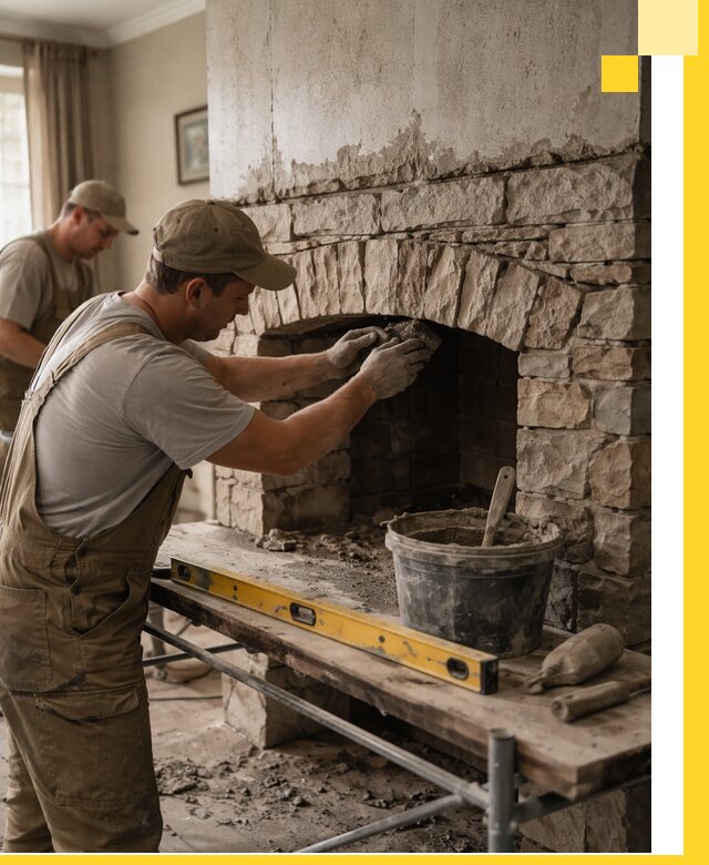 Изготовление каминов под ключ в Сергиеве Посаде, монтаж и отделка