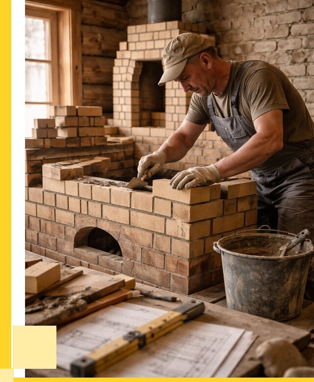 Кладка печей из кирпича в Сергиеве Посаде цены от 30702 р. - ЭриданСгп