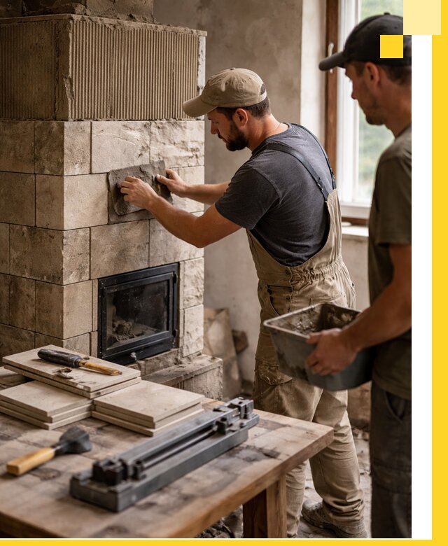 Профессиональная облицовка печей в Сергиеве Посаде: керамика и камень