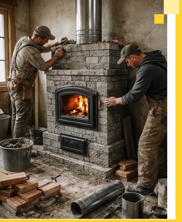 Производство, поставка и монтаж дровяных печей в Сергиеве Посаде