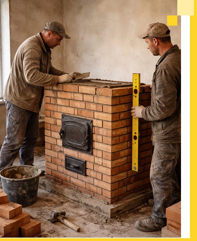 Отопительные печи под ключ в Сергиеве Посаде, установка и сборка