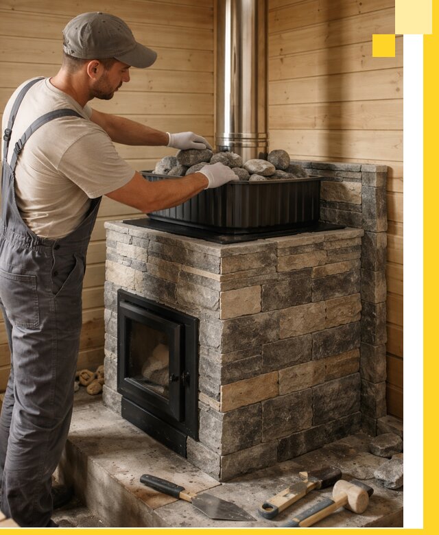 Печи для парной в Сергиеве Посаде, производство, монтаж и обслуживание