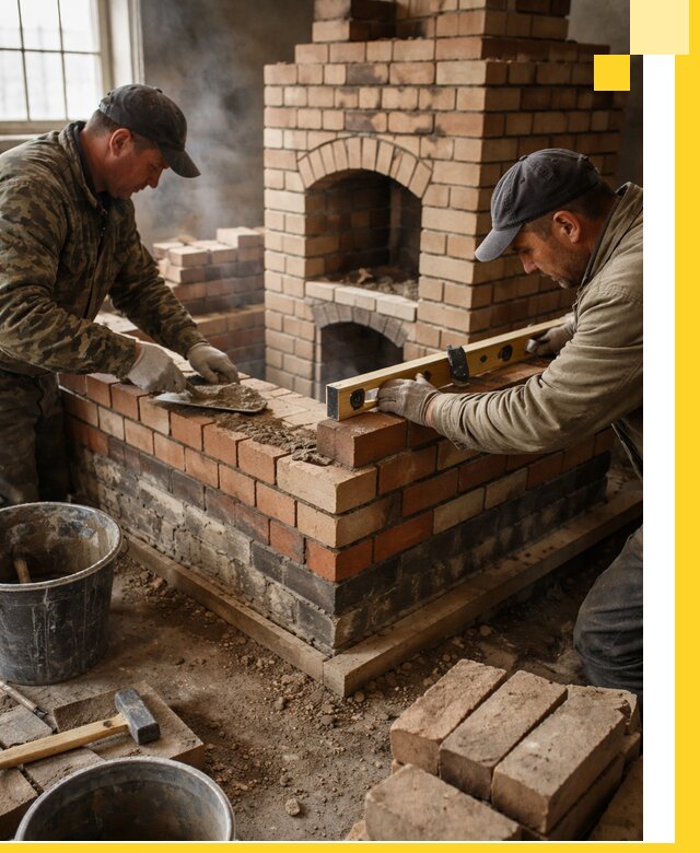 Изготовление и монтаж печей и каминов из кирпича в Сергиеве Посаде