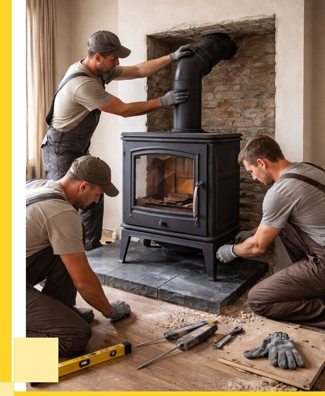 Монтаж печи камина в частном доме в Сергиеве Посаде от 25585 р. | ЭриданСгп