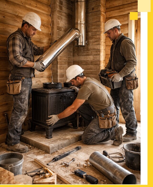 Профессиональный монтаж банных печей и дымоходов в Сергиеве Посаде