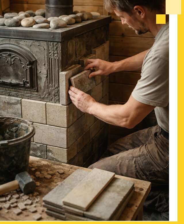 Облицовка банных печей в Сергиеве Посаде профессиональная отделка