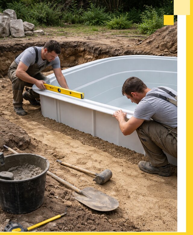 Производство и установка пластиковых бассейнов в Сергиеве Посаде под ключ