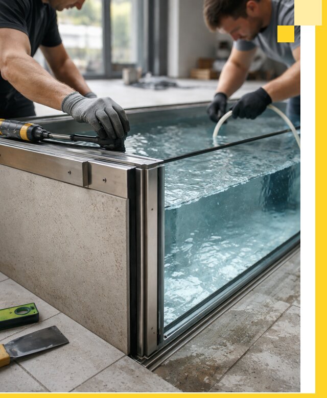 Проектирование и монтаж стеклянных бассейнов в Сергиеве Посаде