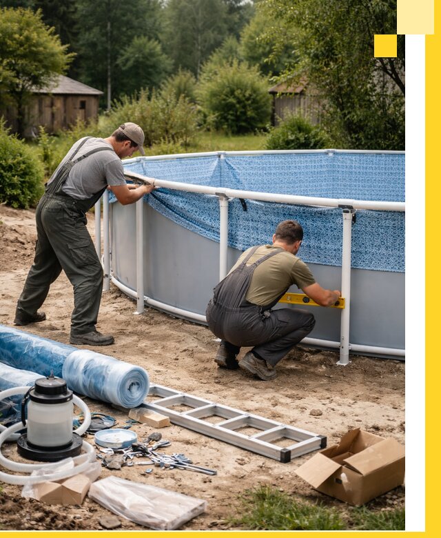 Установка и монтаж каркасных бассейнов в Сергиеве Посаде под ключ