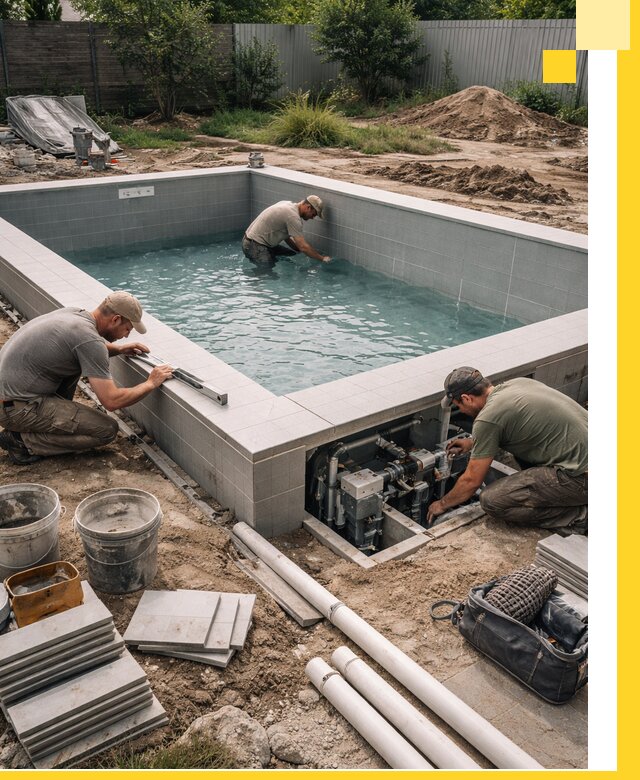 Строительство и монтаж бассейнов для дачи под ключ в Сергиеве Посаде