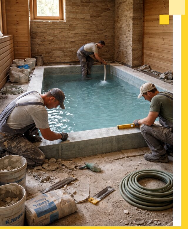 Проектирование и строительство бассейнов для бани в Сергиеве Посаде