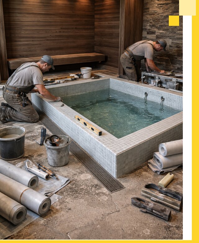 Установка и строительство бассейнов для сауны в Сергиеве Посаде