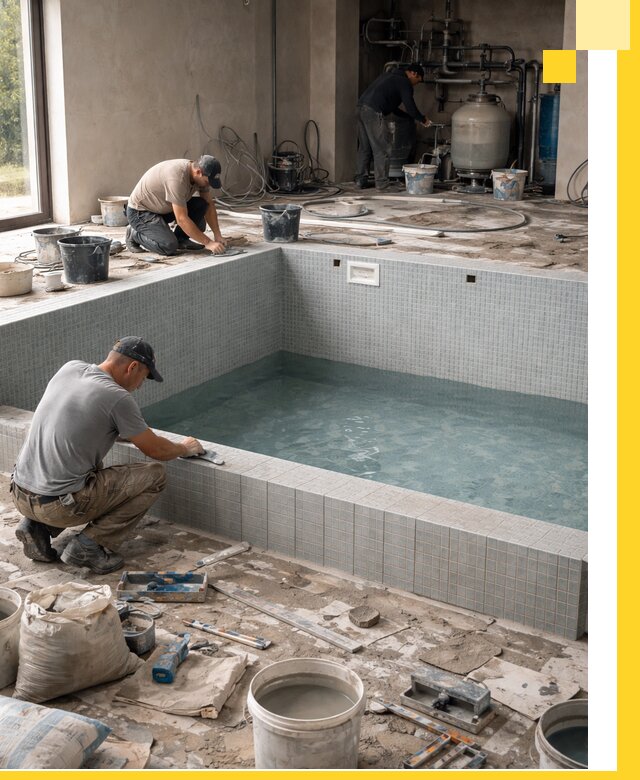 Строительство и монтаж бассейнов в помещении в Сергиеве Посаде