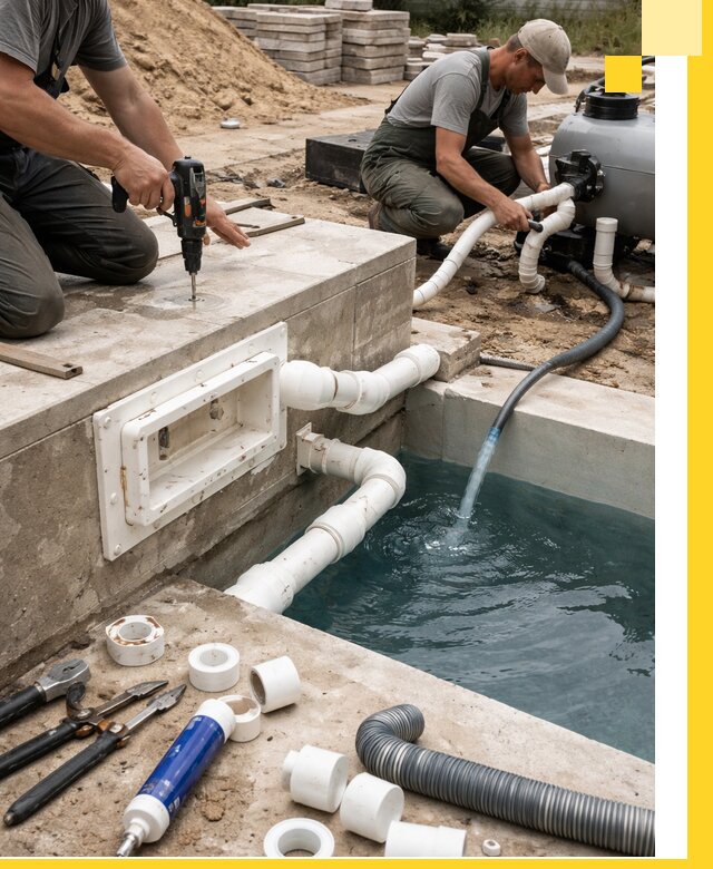 Строительство скиммерных бассейнов под ключ в Сергиеве Посаде