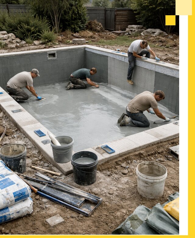 Изготовление и монтаж чаши бассейна под ключ в Сергиеве Посаде