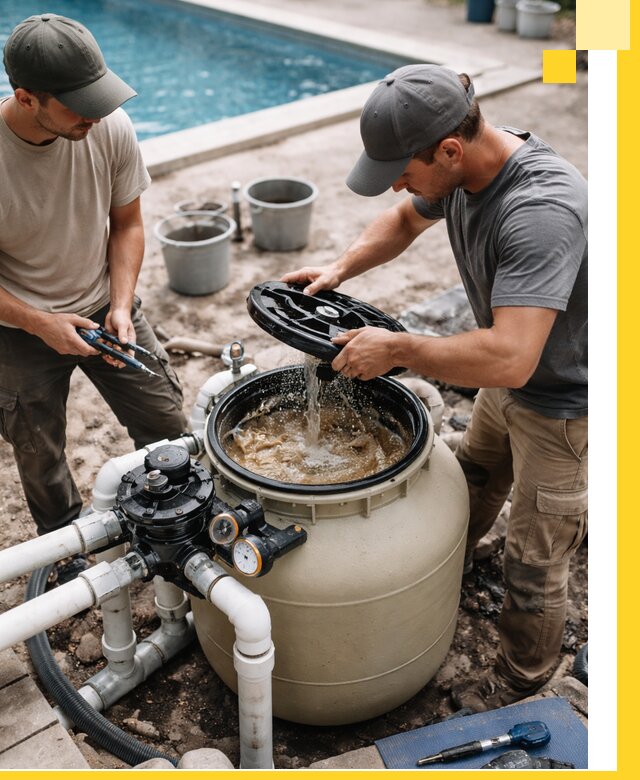Установка и обслуживание песочных фильтров для бассейнов в Сергиеве Посаде