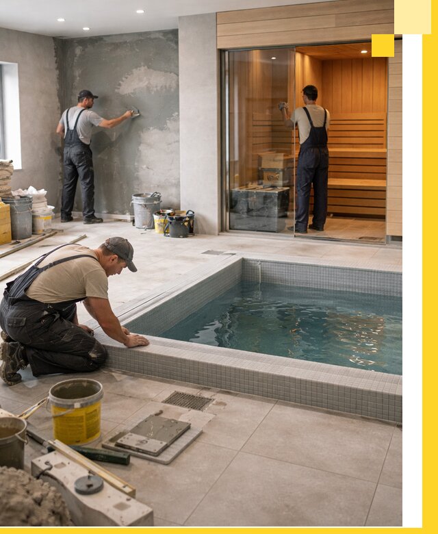 Проектирование и строительство сауны с бассейном в Сергиеве Посаде