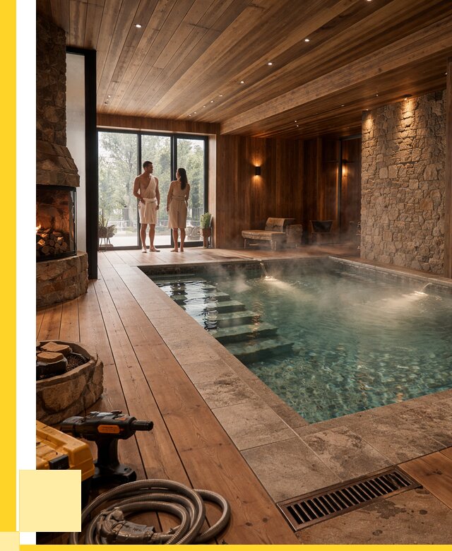 Проекты бань с бассейном под ключ в Сергиеве Посаде от 76755 р., ЭриданСгп