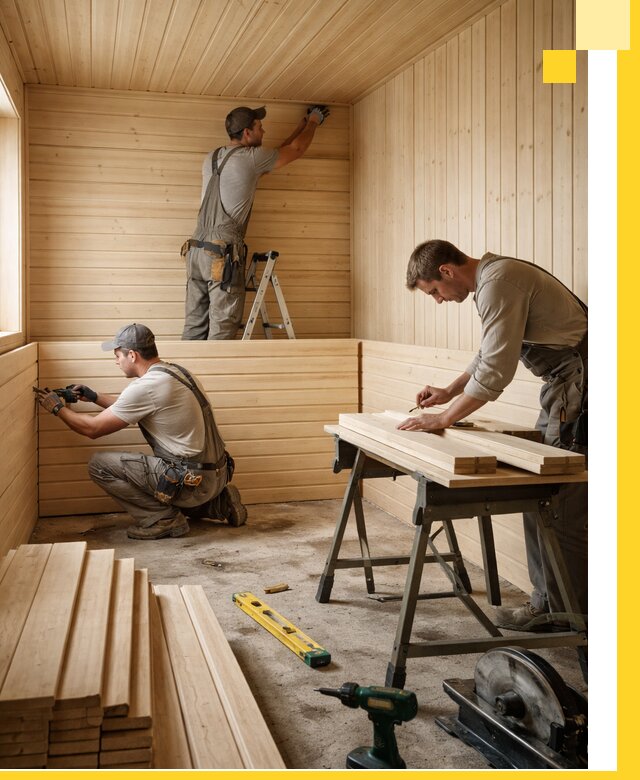 Обшивка саун в Сергиеве Посаде из натуральной древесины под ключ