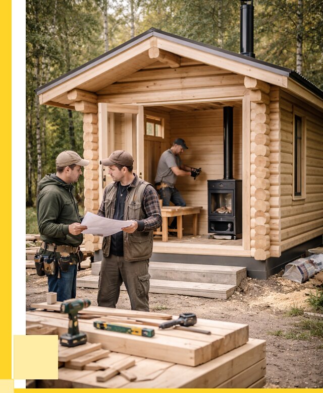 Монтаж бань под ключ в Сергиеве Посаде — от 204680 р. | ЭриданСгп