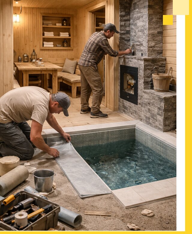 Строительство бань с комнатой отдыха под ключ в Сергиеве Посаде