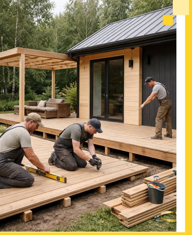 Строительство бань с террасой и бассейном под ключ в Сергиеве Посаде