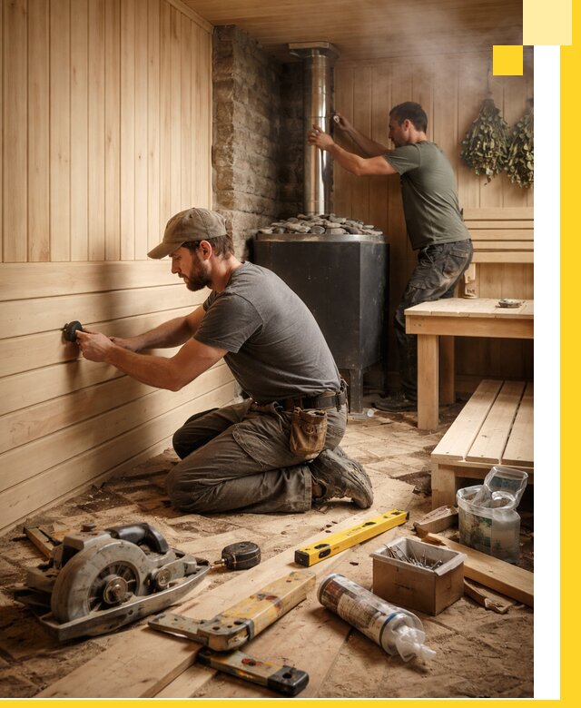 Полное строительство и оснащение парных под ключ в Сергиеве Посаде