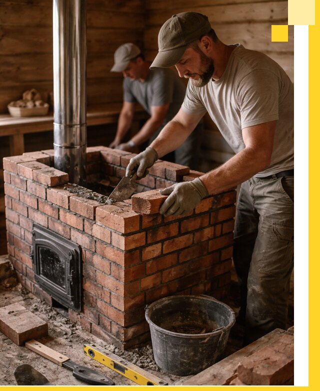 Кирпичные печи для бани под ключ в Сергиеве Посаде, проект и монтаж