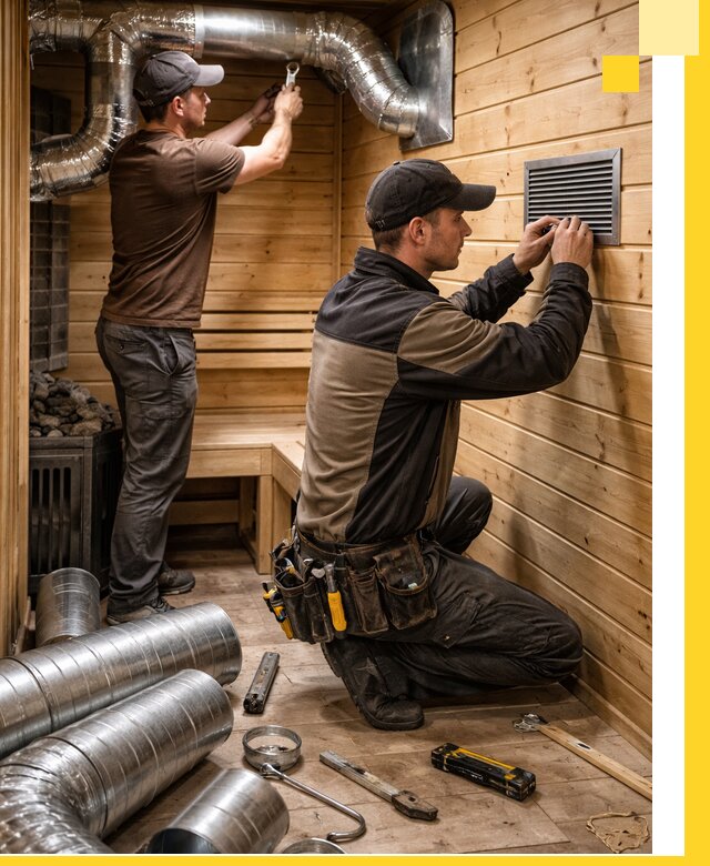 Проектирование и монтаж вентиляции бани в Сергиеве Посаде под ключ