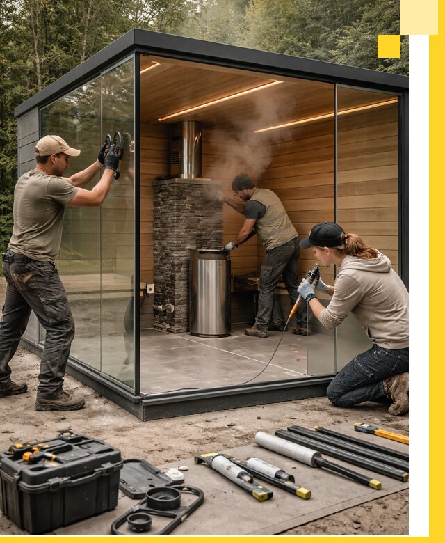 Проектирование и строительство стеклянных бань в Сергиеве Посаде