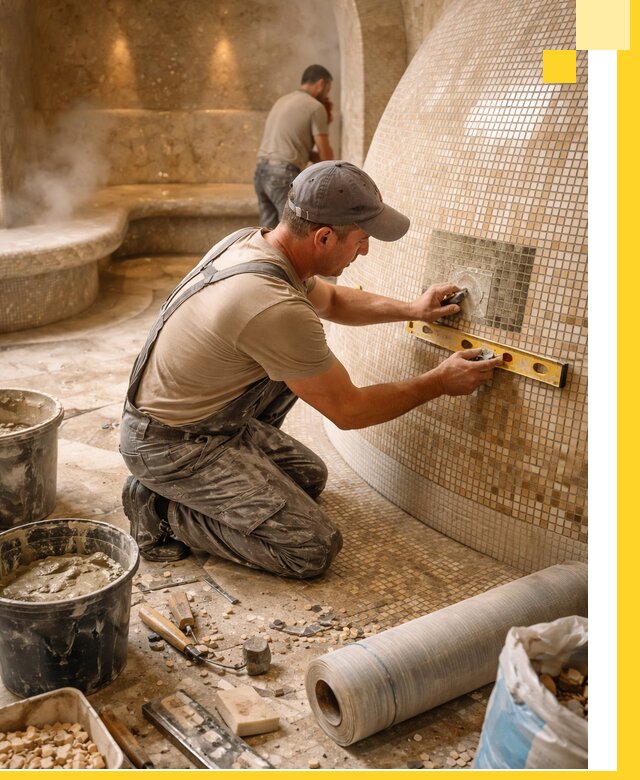 Хамам под ключ в Сергиеве Посаде: проектирование, строительство, отделка