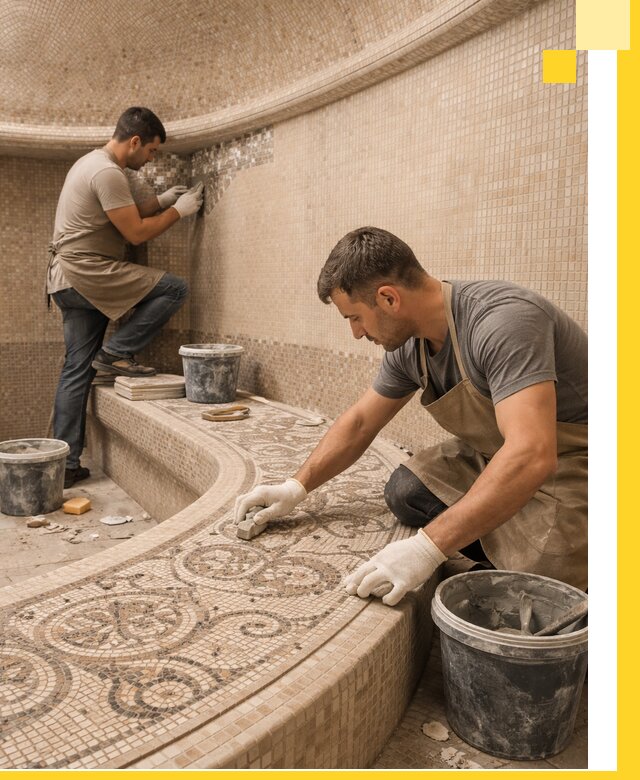 Плитка для хамама в Сергиеве Посаде, укладка, подбор и поставка