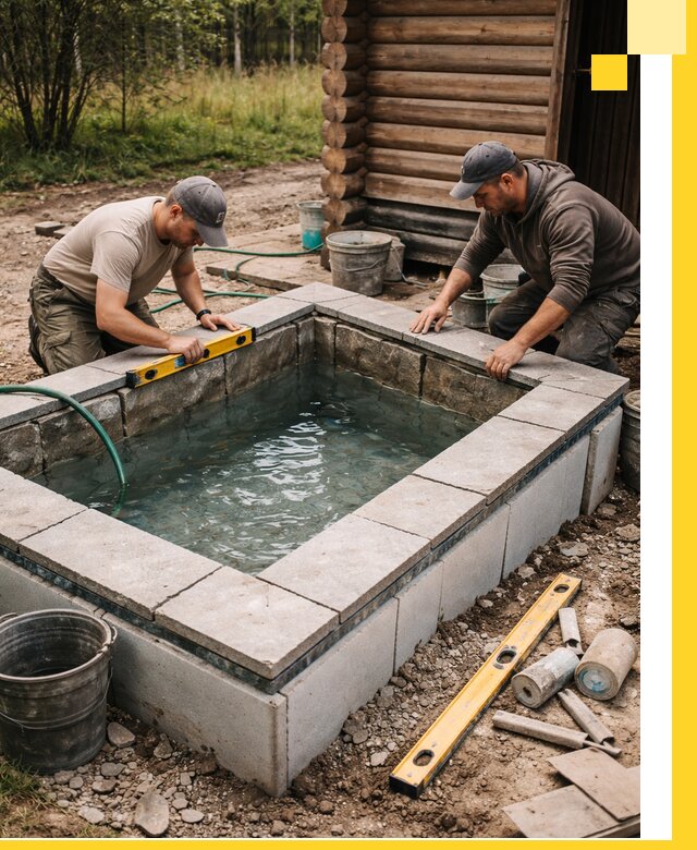 Изготовление и установка холодных купелей под ключ в Сергиеве Посаде